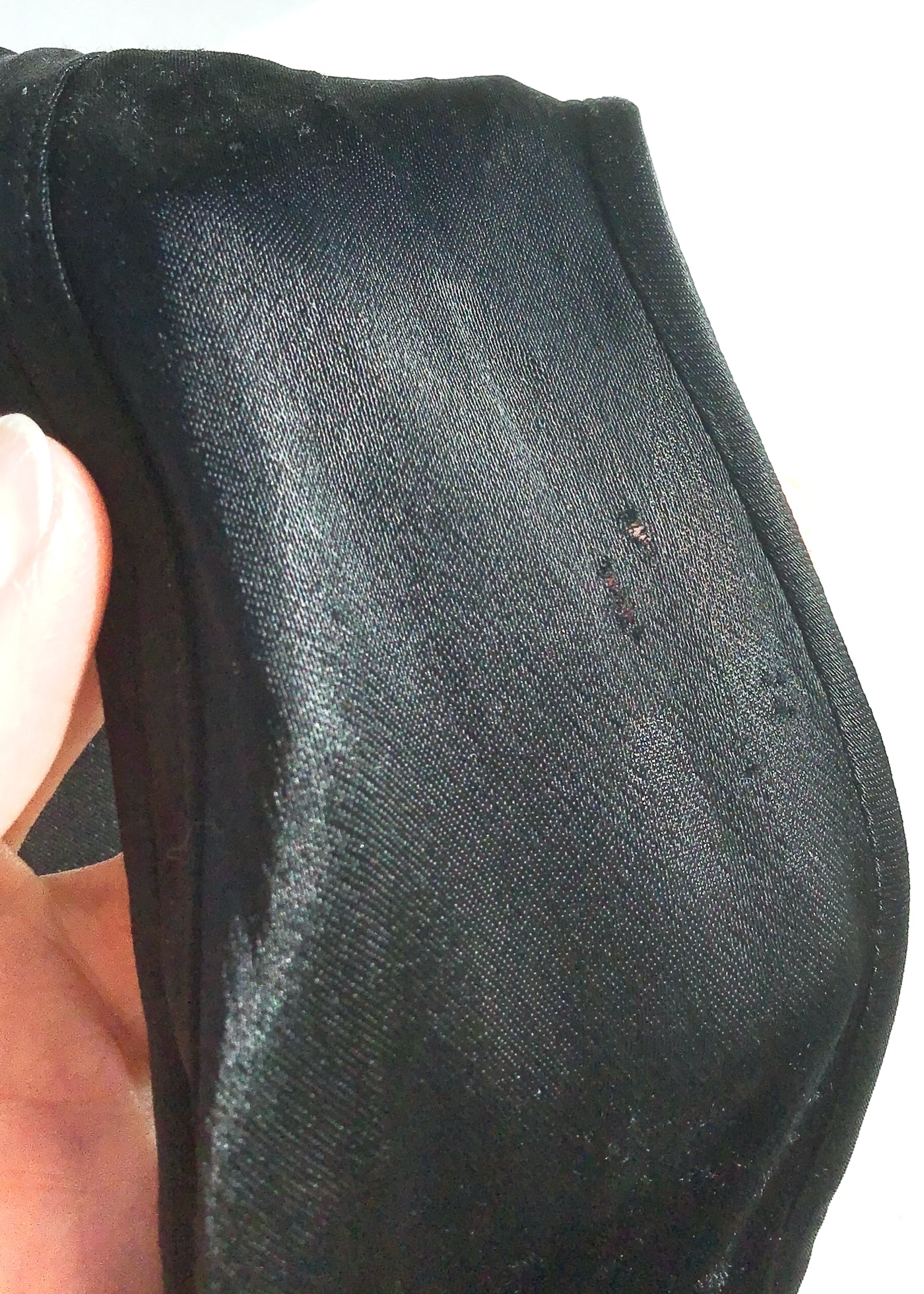 Vintage 20s Black Liquid Satin Sleeveless Dress • Haute couture Mme Jusseanne