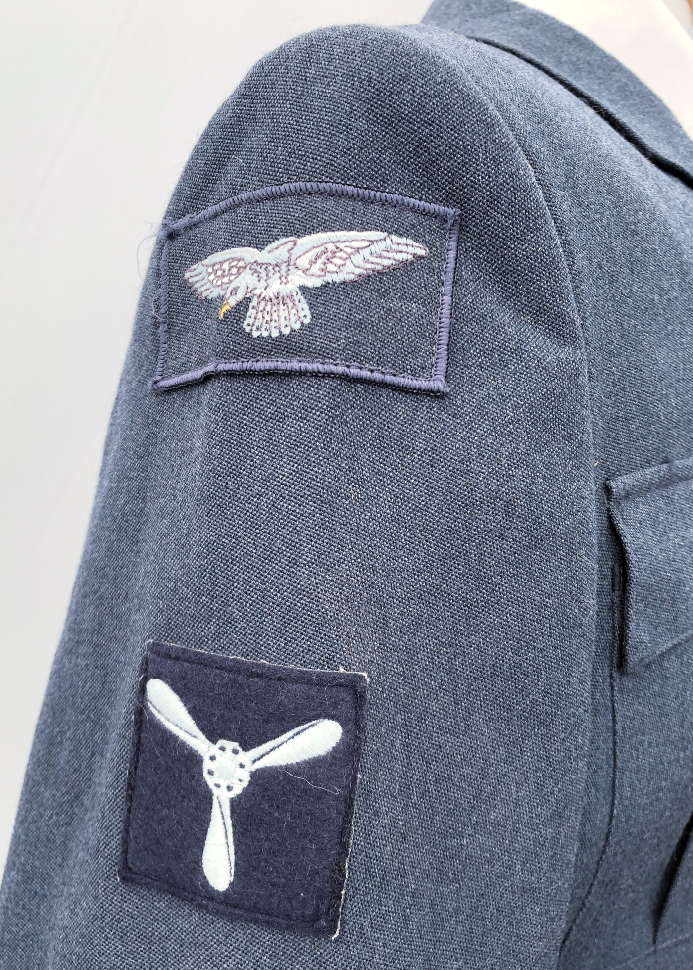 Vintage 70s 80s RAF No.1 Dress Uniform Tunic • Airmen Trade Patches