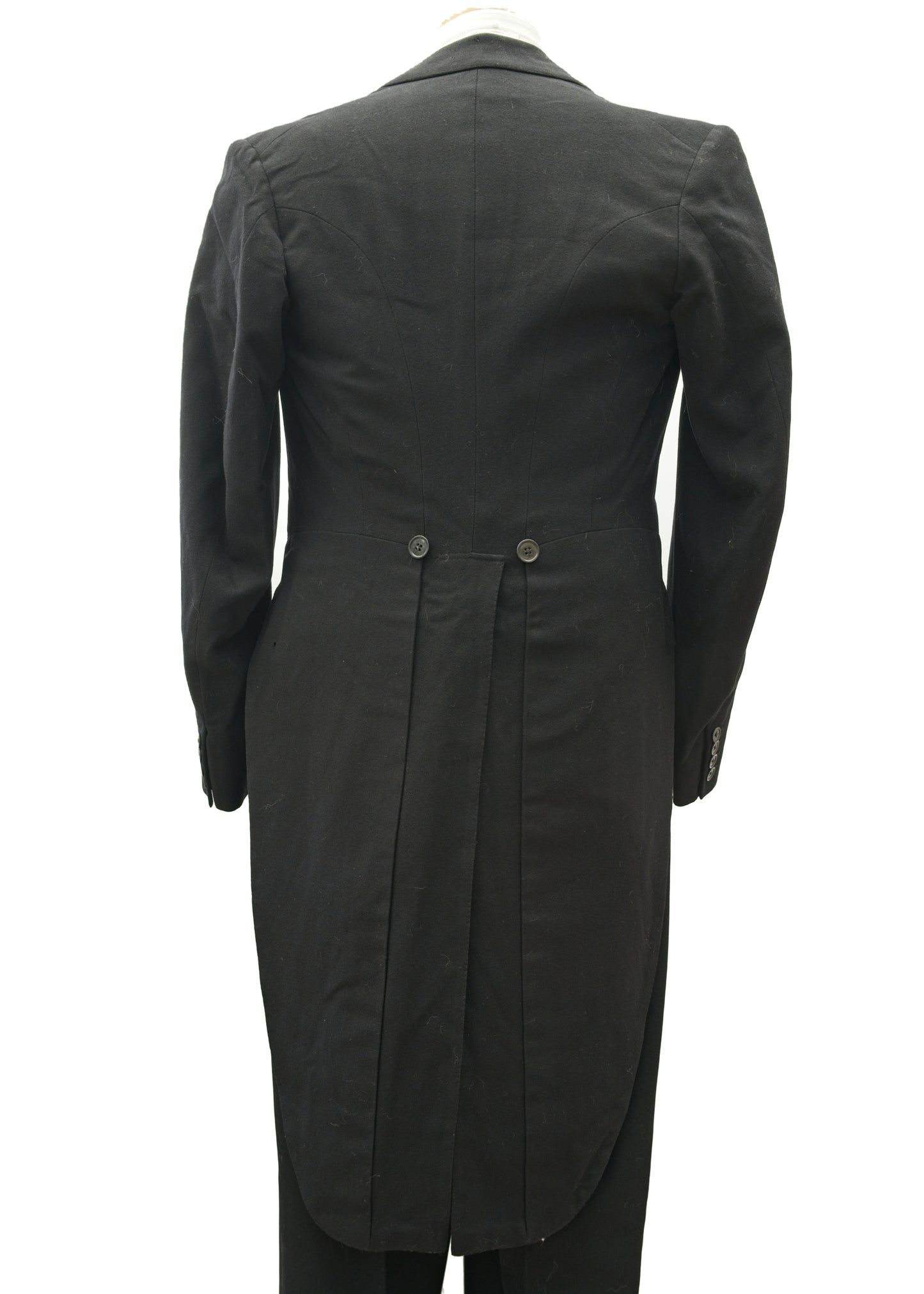 Vintage Edwardian Formal Evening White Tie Tail Coat • Quilted Lining 36"