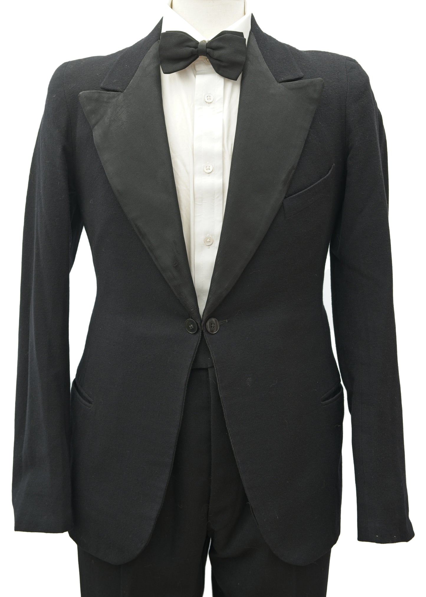1910s-1920s Vintage Shawl Collar Tuxedo Dinner Jacket • 36"