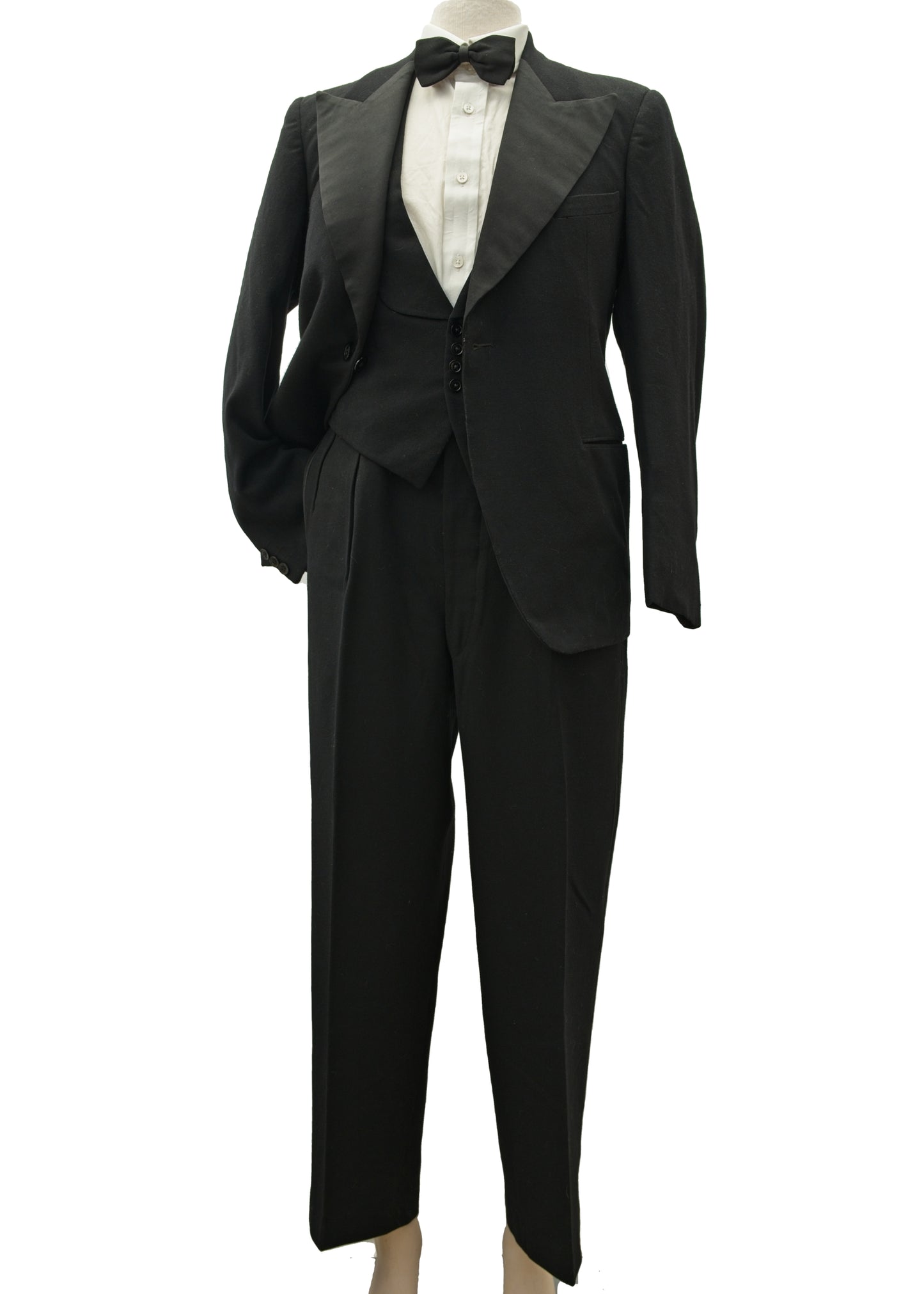 Men's 1920s Early Burton 3 Piece Dinner Suit 36" Chest