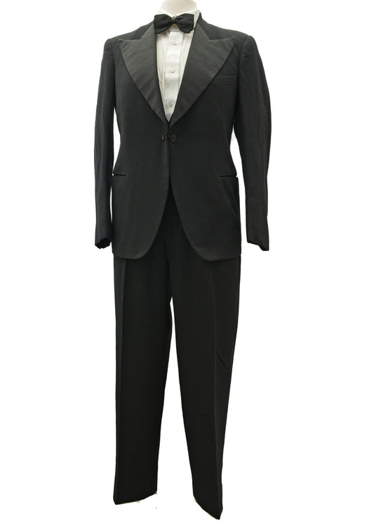 Men's 1910-20s Early Burton 3 Piece Dinner Suit 36" Chest