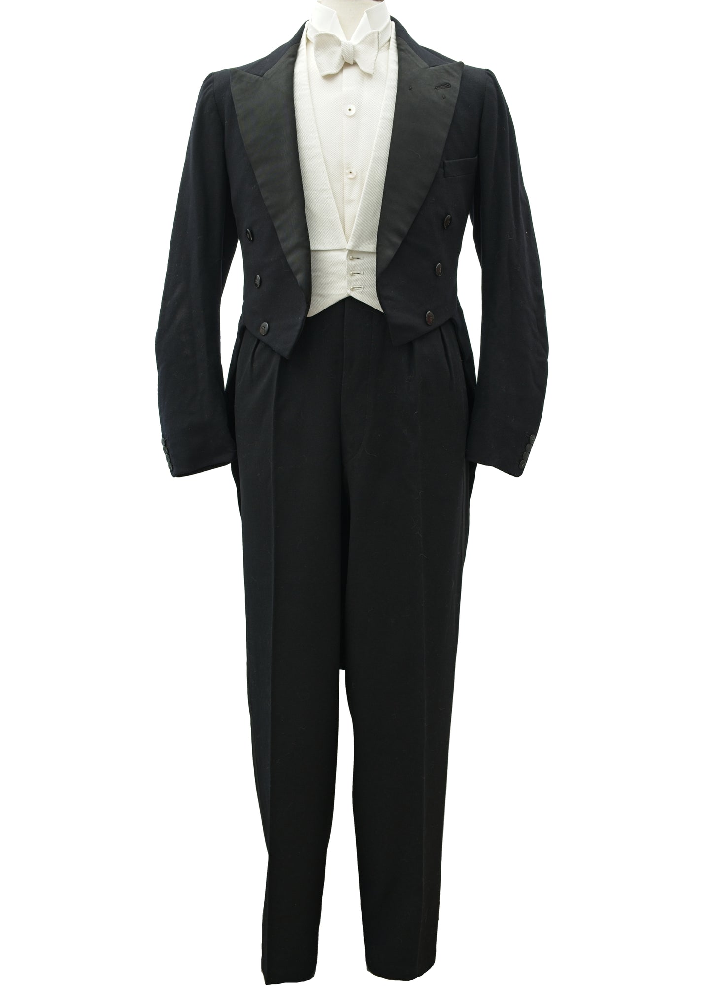 Vintage Formal Evening White Tie Tail Coat • Medals Bar Loops 36"