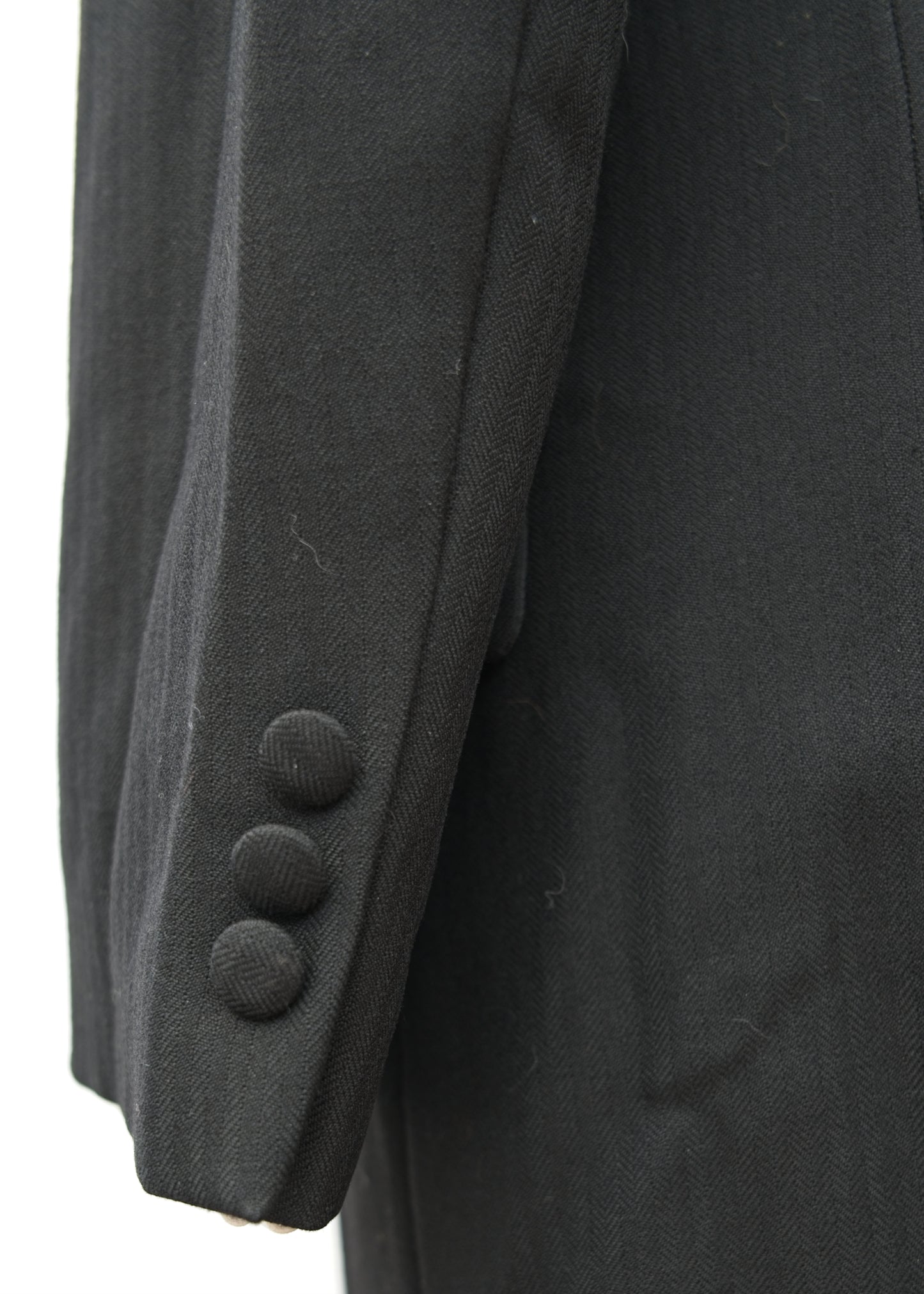 Mens Vintage Black Drape Frock Coat • Morning Coat • 38LA Chest