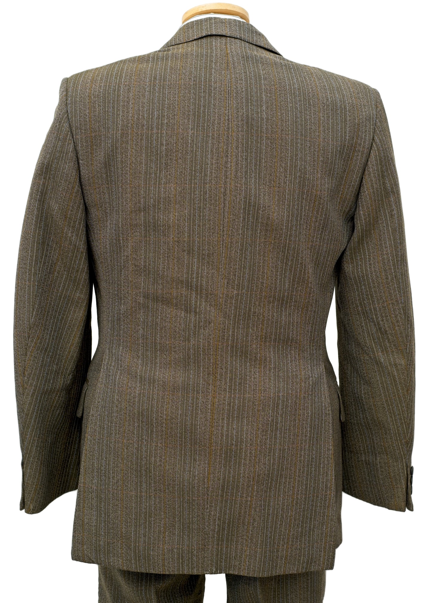 Vintage Brown Striped 2 Piece Wool Suit by DAKS • 38R
