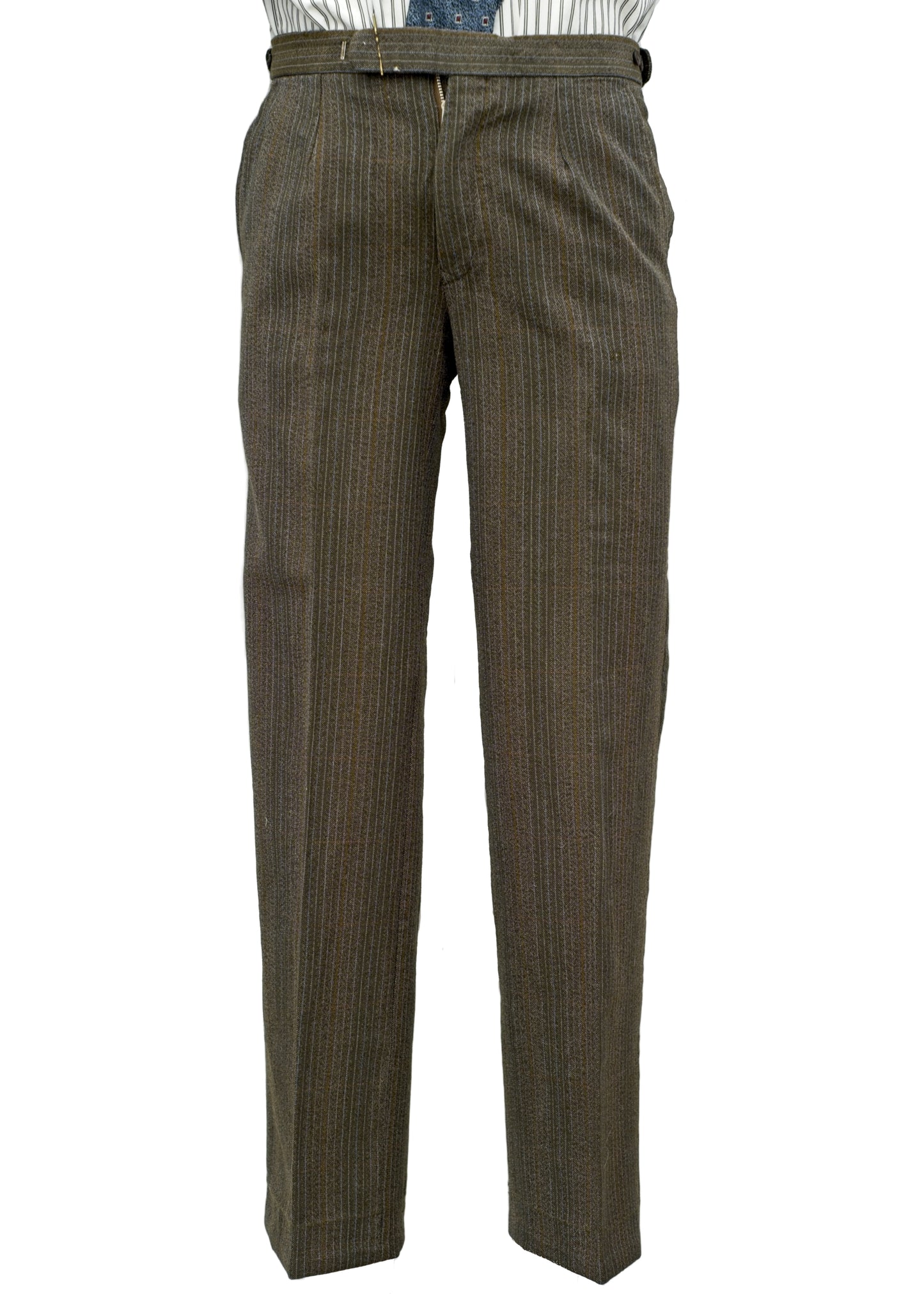 Vintage Brown Striped 2 Piece Wool Suit by DAKS • 38R