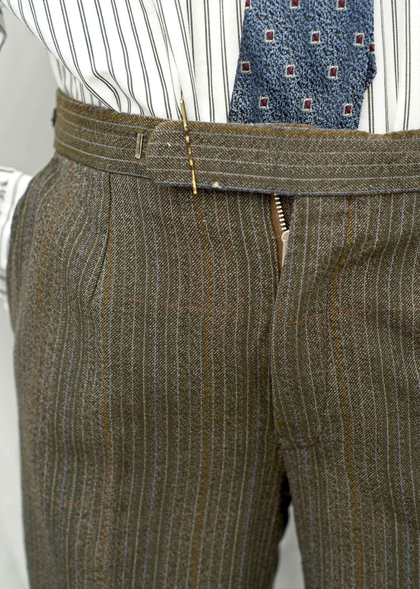 Vintage Brown Striped 2 Piece Wool Suit by DAKS • 38R