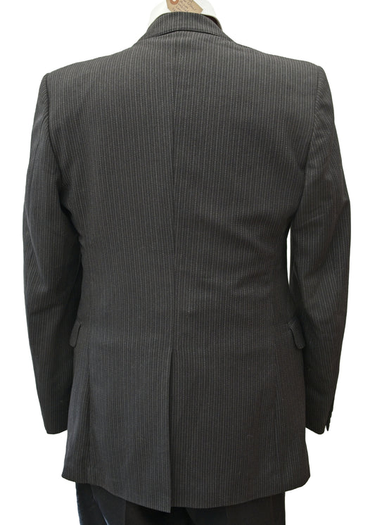 Vintage Charcoal Grey Pinstripe Jacket Blazer • John Collier 38"