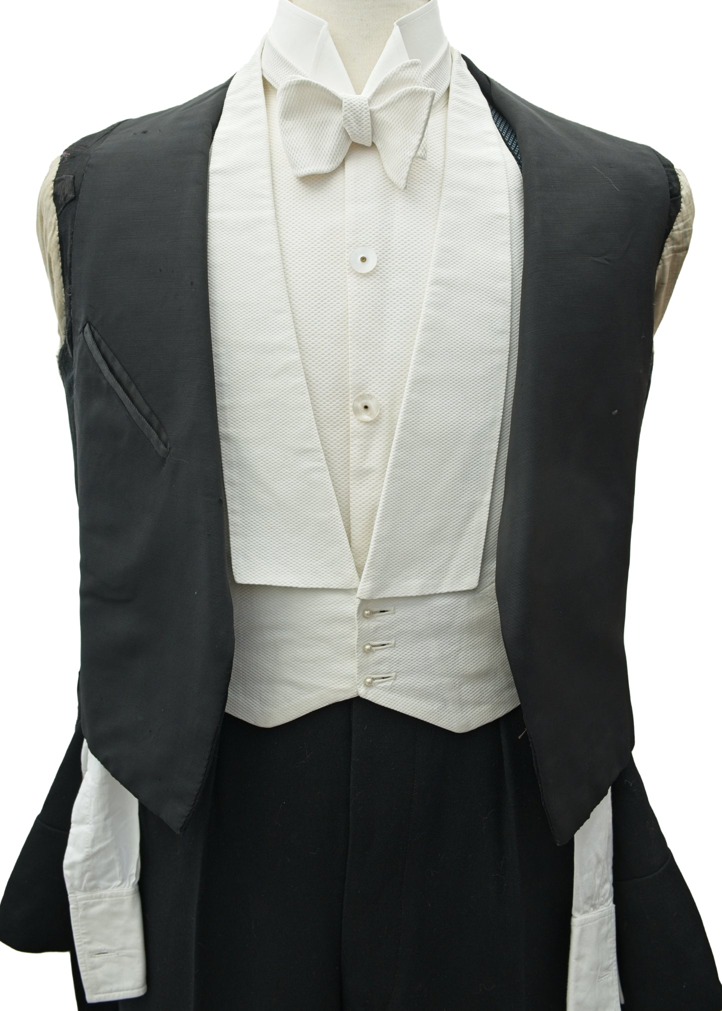 Vintage Victorian Formal Evening White Tie Tail Coat • 40"