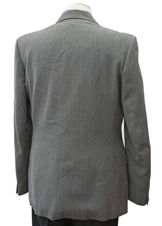 1970s Hardie Amies Hepworths Grey Herringbone Sports Jacket Blazer 40"