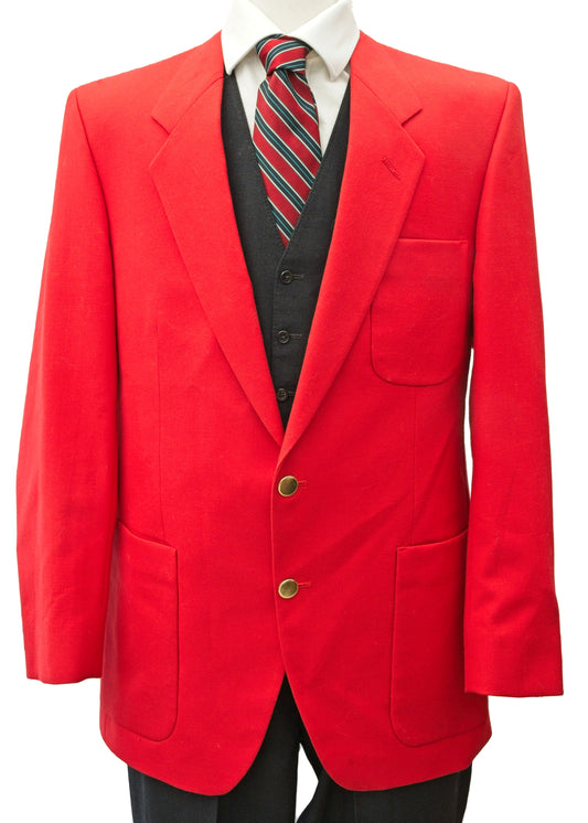 Men's Vintage 60s Red Blazer 40" • Redcoat Entertainer