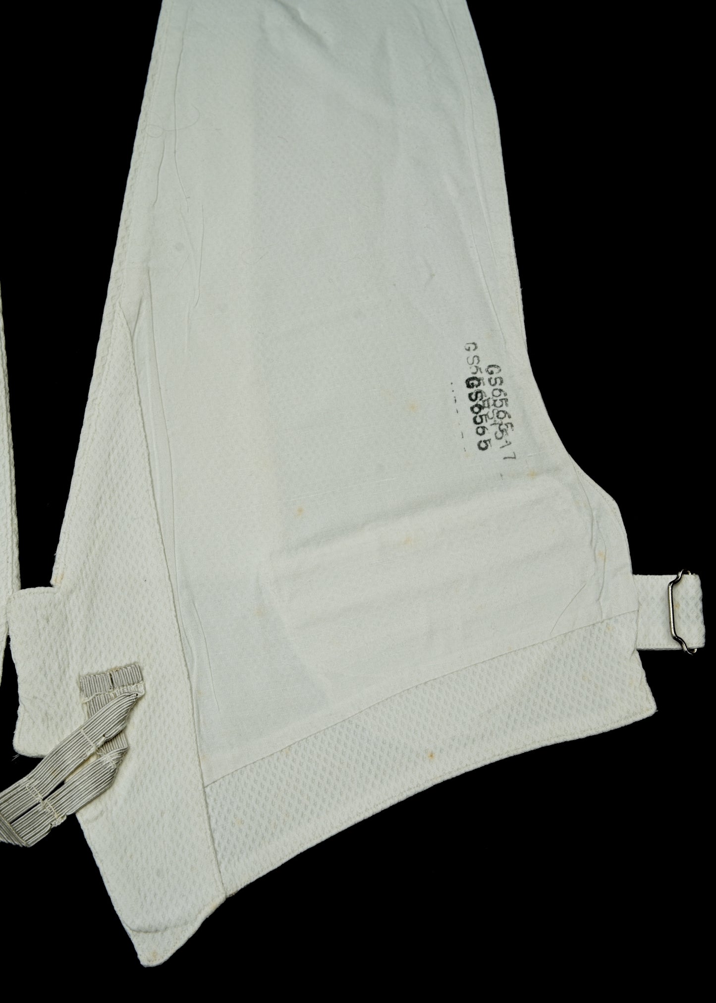 Vintage Welmar Formal White Marcella Backless Waistcoat • 40" • Stained