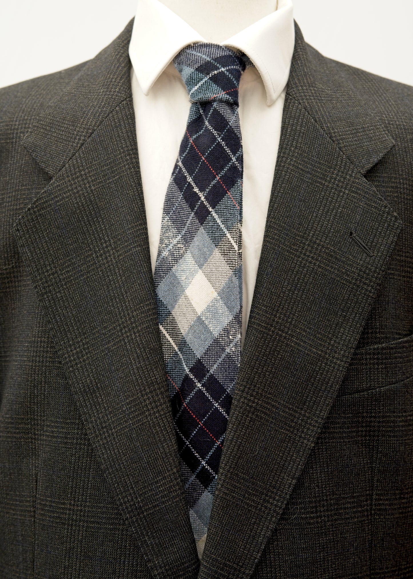 1960s Men's Vintage Charcoal Grey Check Suit 42”L • Centaur