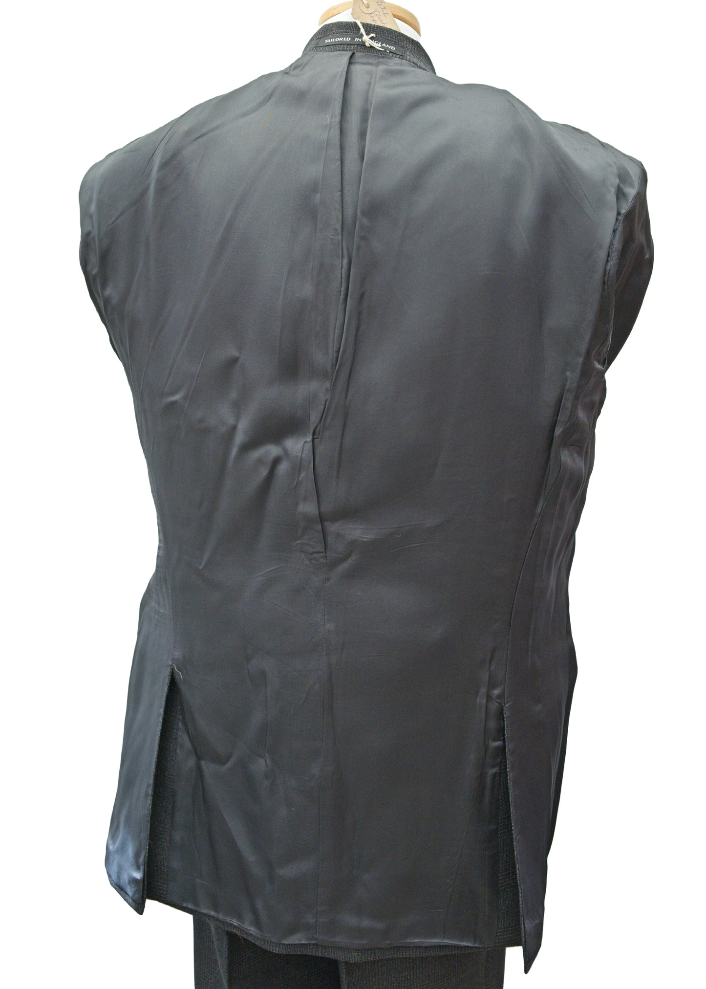 1960s Men's Vintage Charcoal Grey Check Suit 42”L • Centaur