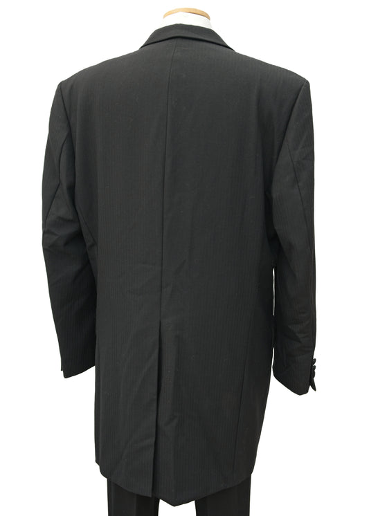 Mens Vintage Black Drape Frock Coat • Morning Coat • 42R Chest