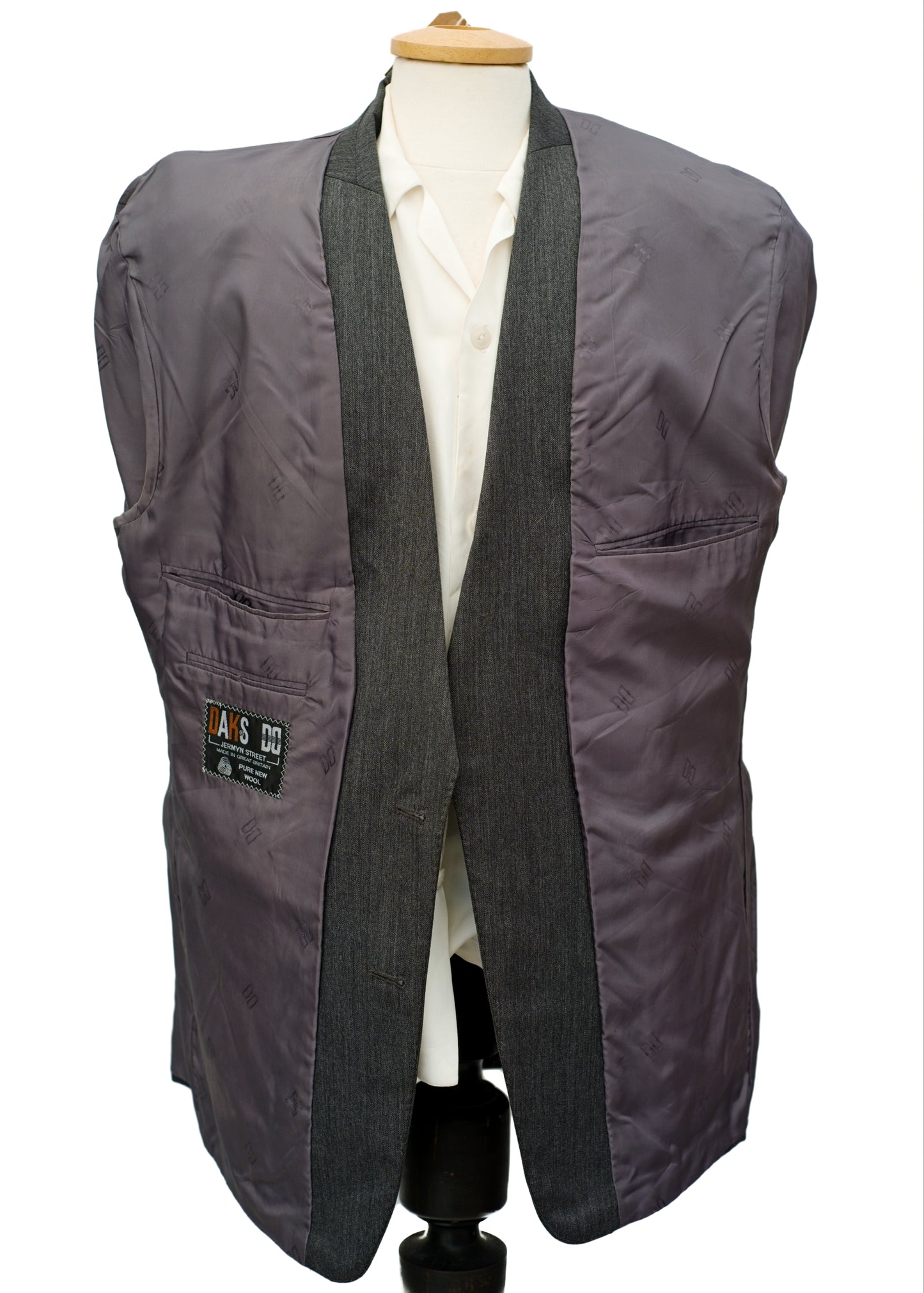 Men's Vintage DAKS Grey Single Breasted Jacket • 42S