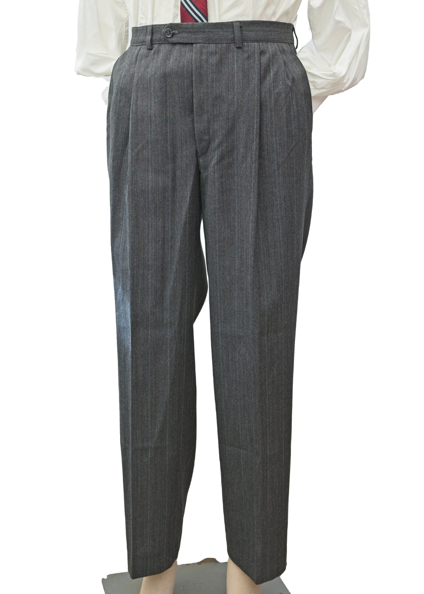 Vintage Y2K Men's Grey Double Breasted Suit by M&S • 42S