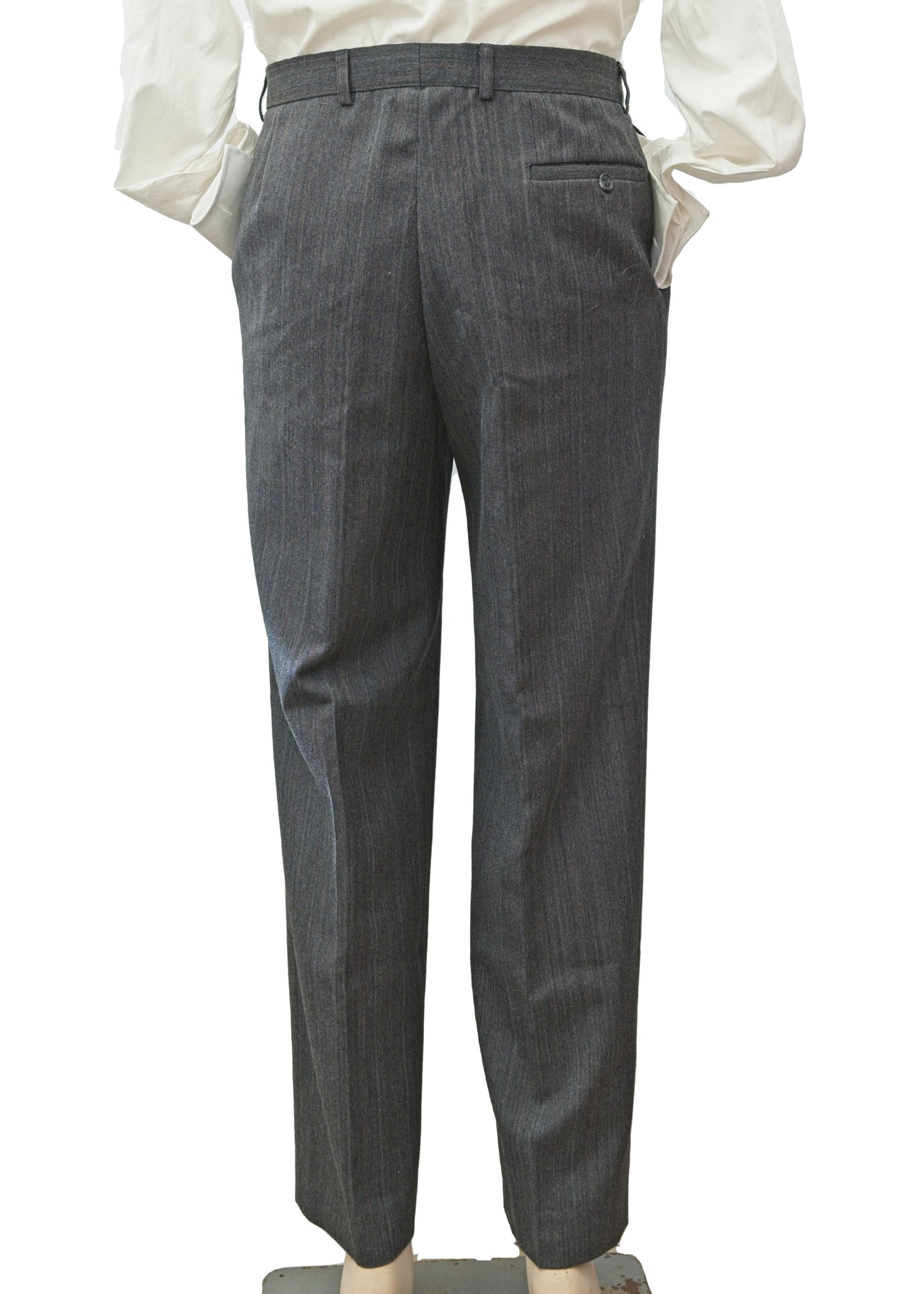 Vintage Y2K Men's Grey Double Breasted Suit by M&S • 42S