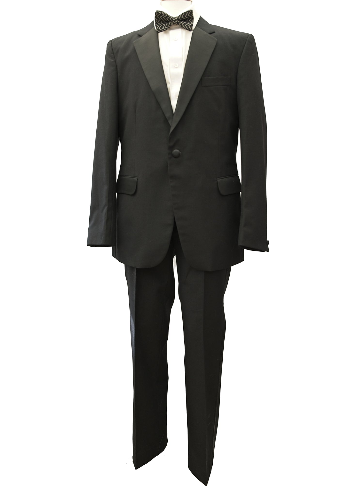Vintage Black Dinner Suit • 2 Piece Tuxedo Suit 42R