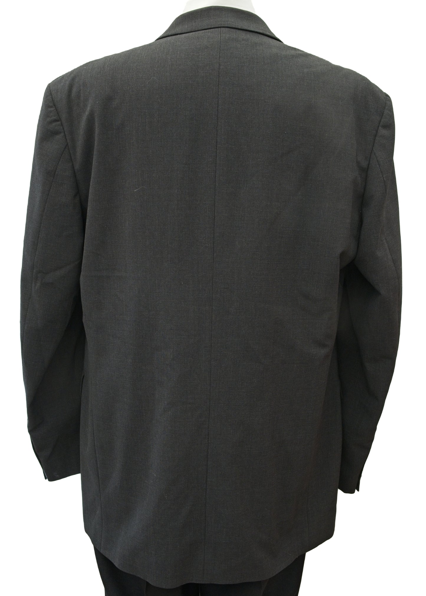Men's Charcoal Double Breasted Jacket 44" Long • Marks & Spencer