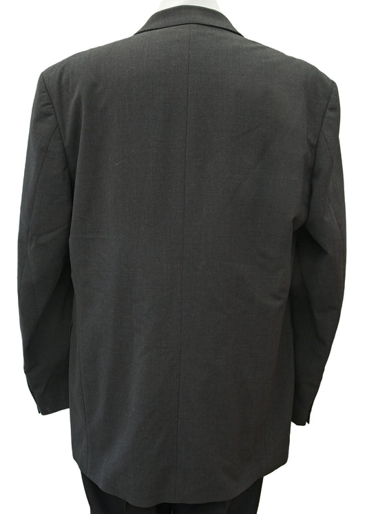 Men's Charcoal Double Breasted Jacket 44" Long • Marks & Spencer