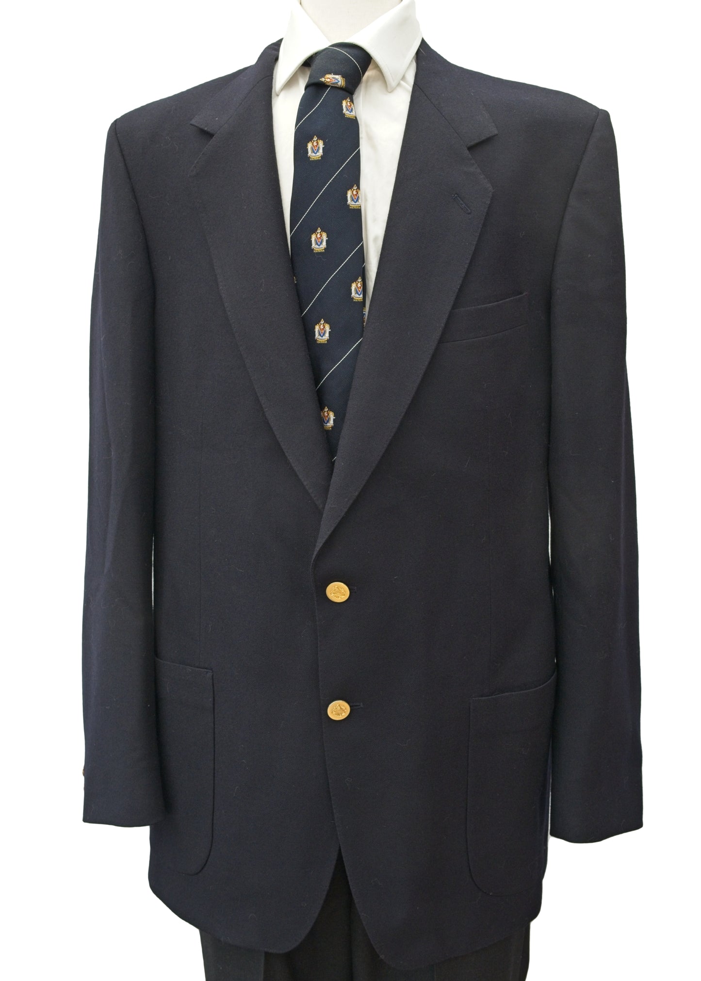 Vintage Magee Olympic Midnight Blue Blazer Gold Buttons • 44"