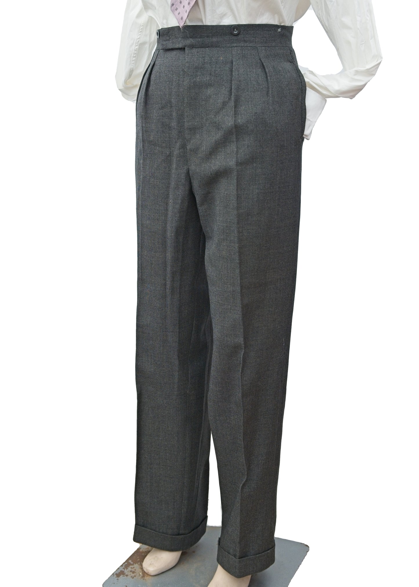 Vintage 1950s Men's Vintage Charcoal 3 Piece Suit 40”L