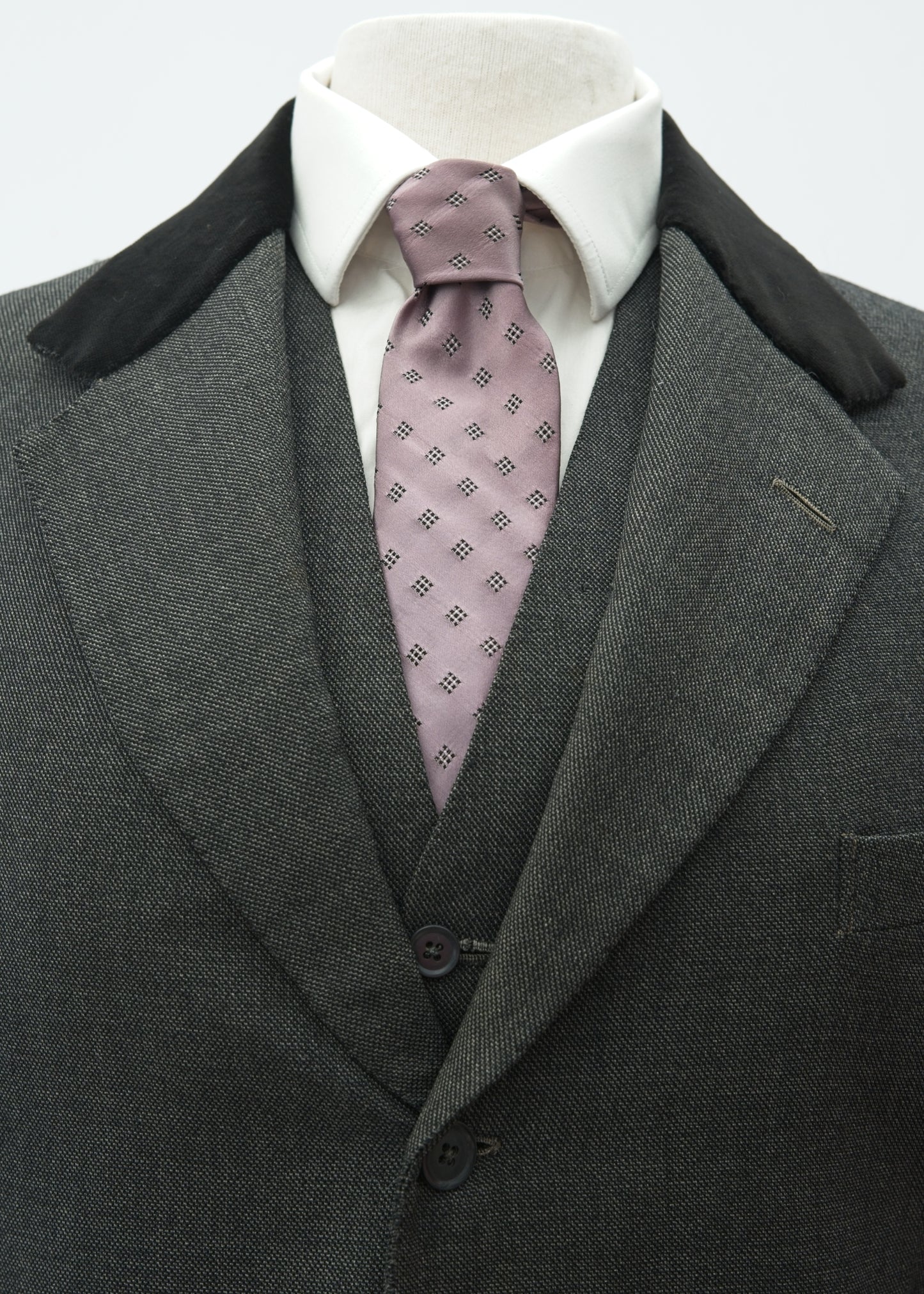 Vintage 1950s Men's Vintage Charcoal 3 Piece Suit 40”L