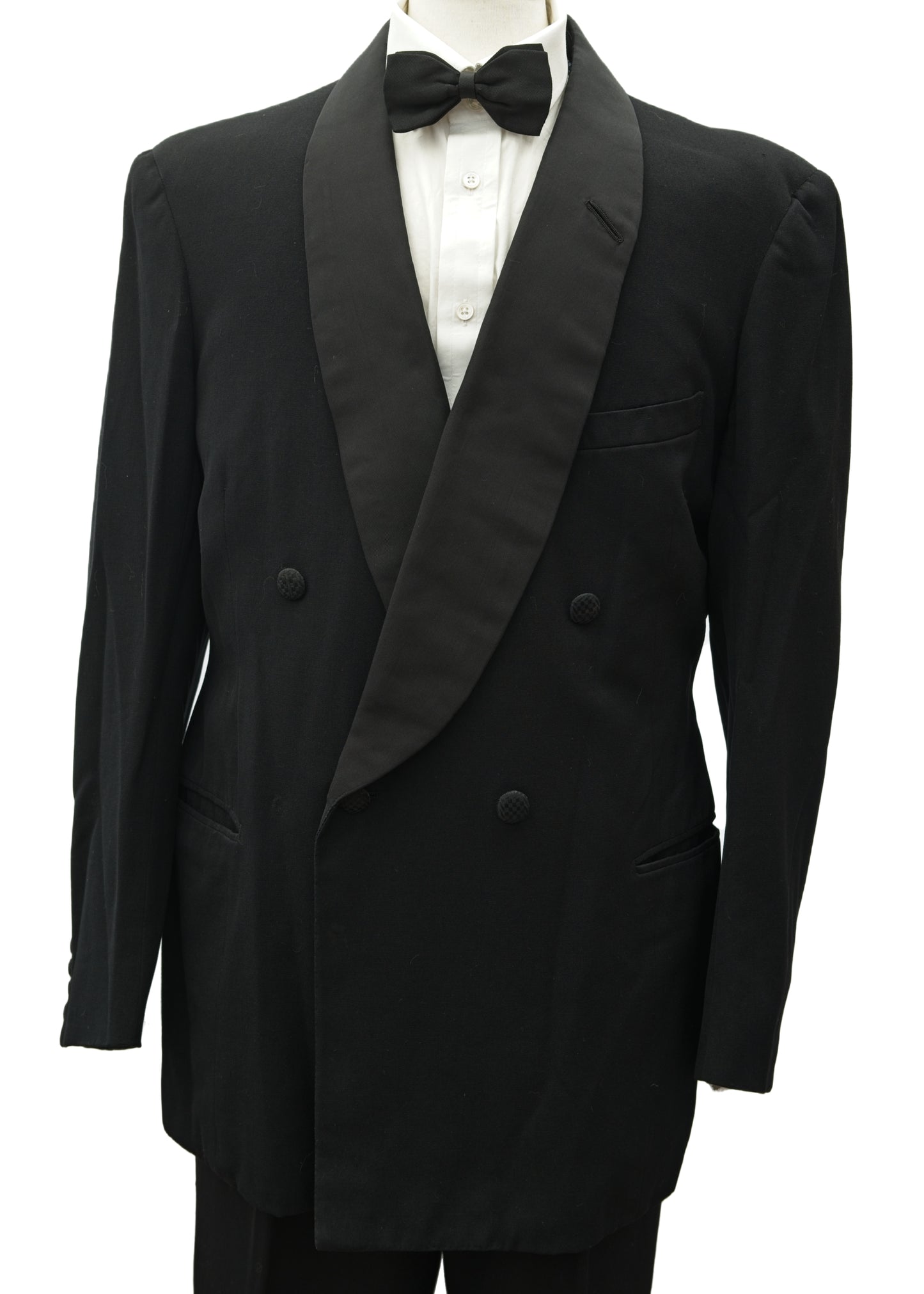 1930s Vintage Double Breasted Tuxedo Dinner Jacket • Welsh & Jeffries 44"
