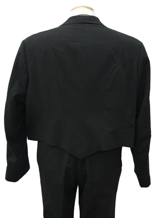 Mens Vintage Black Eton Spencer Evening Jacket • Scots • 50" Chest