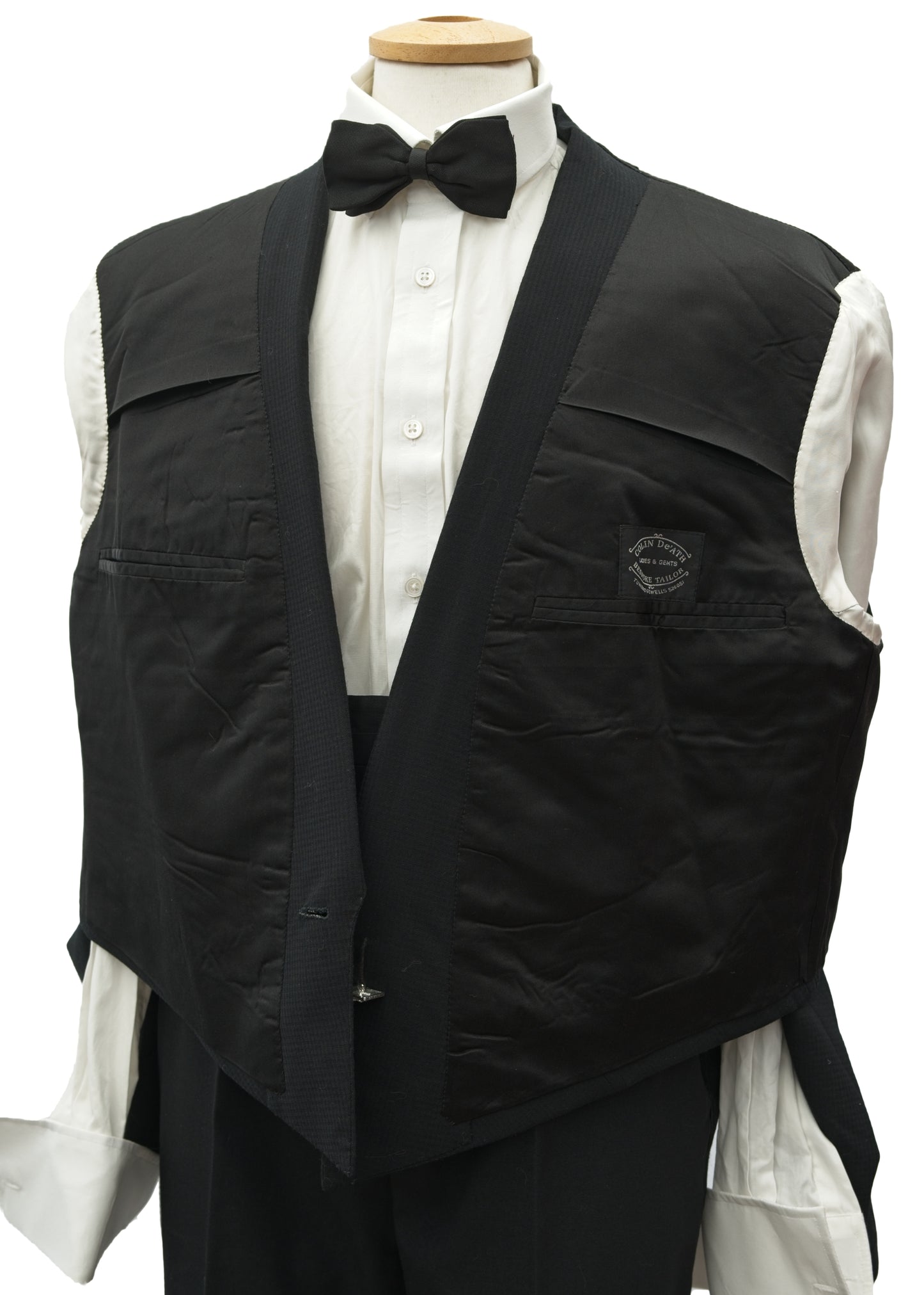Mens Vintage Black Eton Spencer Evening Jacket • Scots • 50" Chest