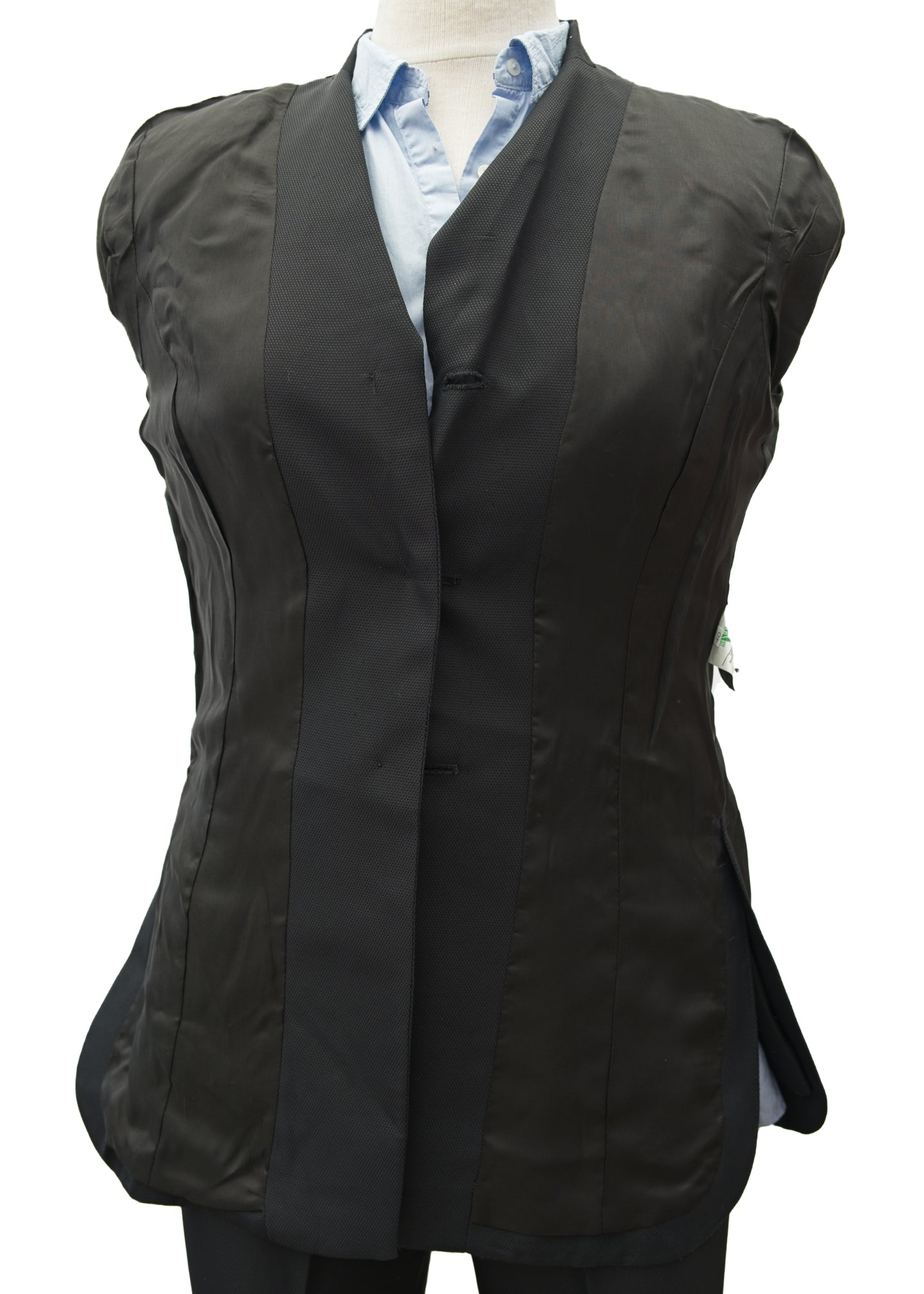 Vintage 90s Women's Charcoal Grey Trouser Suit • Stigliani • Size 8/10