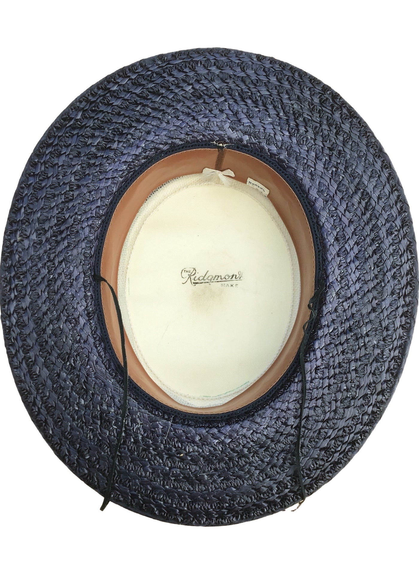 Women's Original Vintage Blue Ridgemont Straw Boater Hat