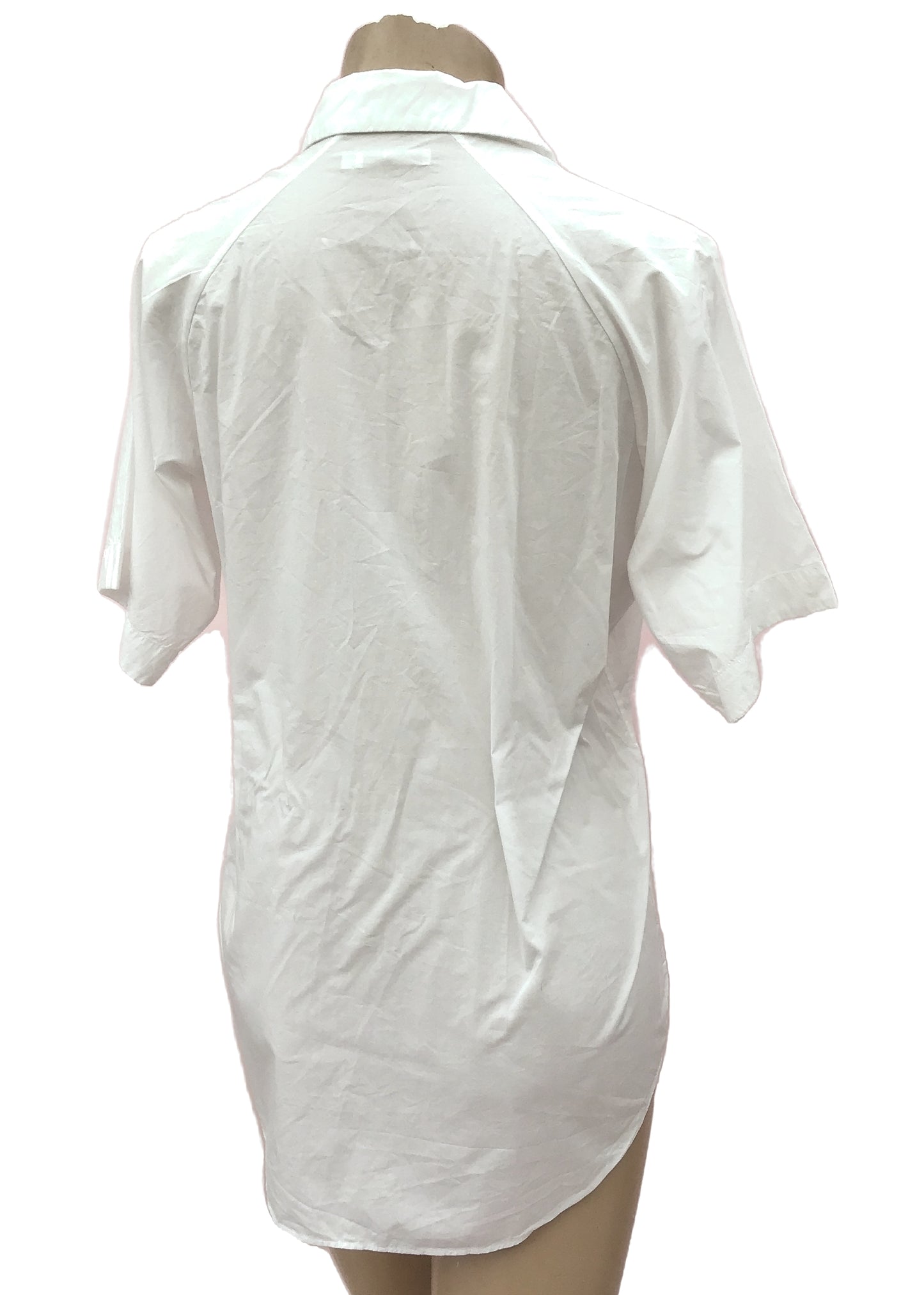 Vintage Cos White Cotton Short Sleeve Blouse Shirt