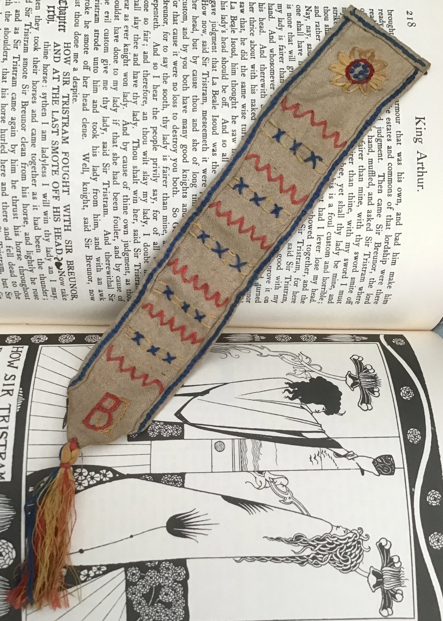 Antique Bookmark Sampler Needlework Embroidery