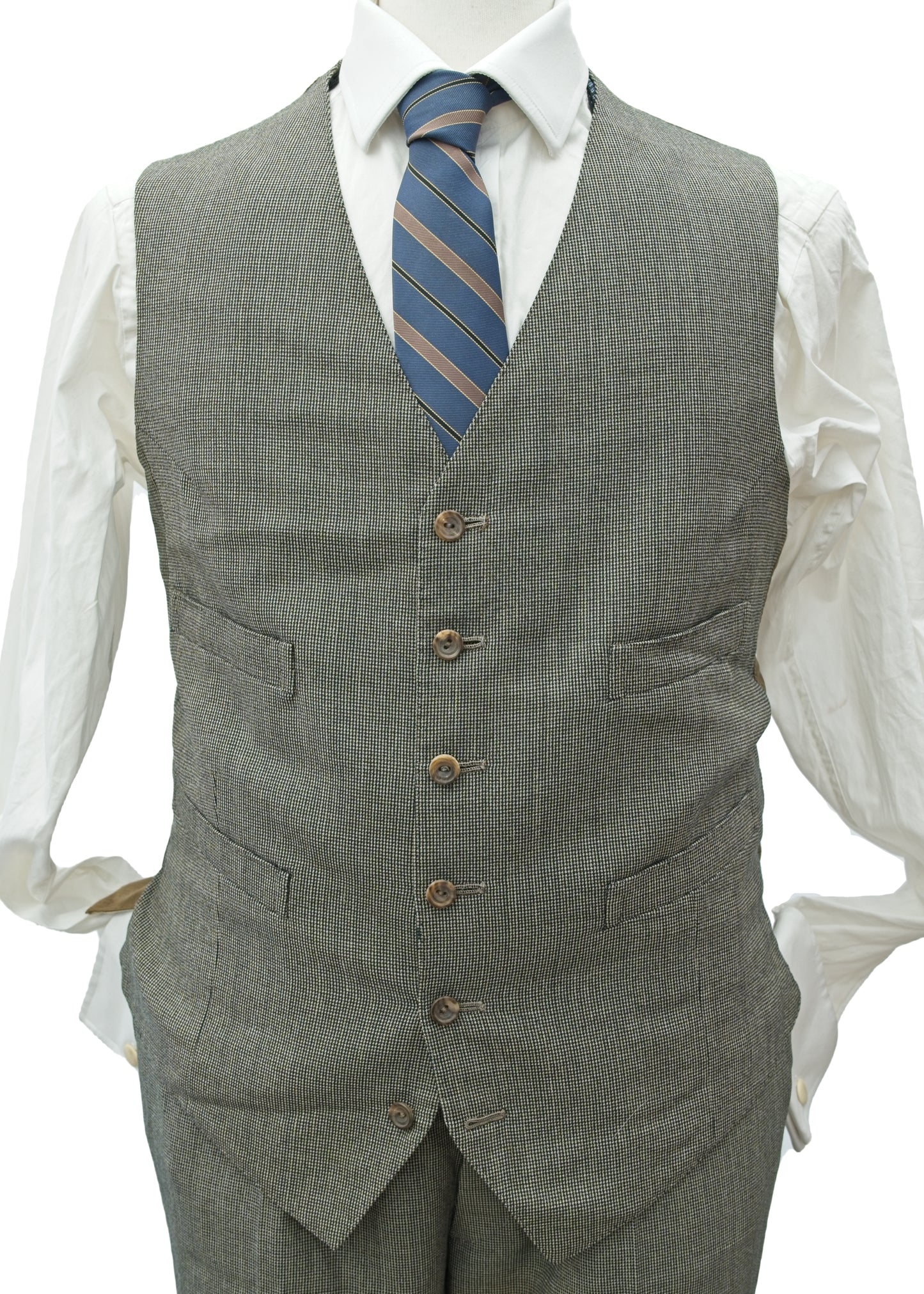 Vintage 1960s Men's Vintage Grey 3 Piece Suit 44-46”L