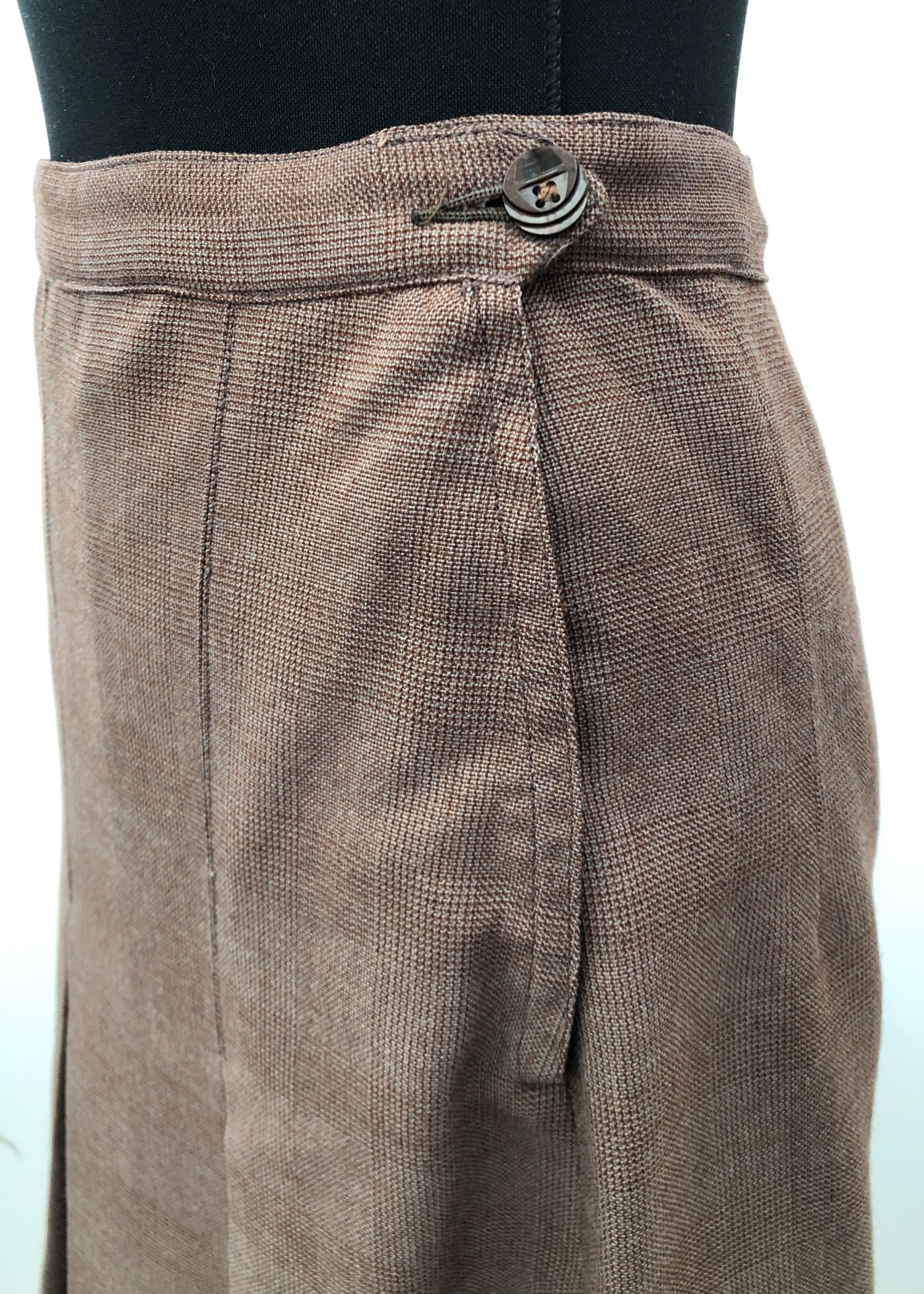 Women's 50s Vintage Brown Check Tailored Skirt Suit • John Collier