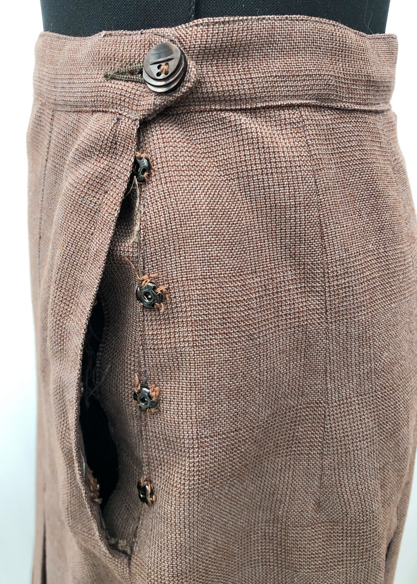 Women's 50s Vintage Brown Check Tailored Skirt Suit • John Collier