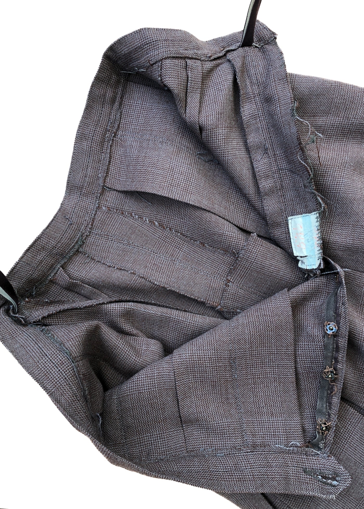 Women's 50s Vintage Brown Check Tailored Skirt Suit • John Collier