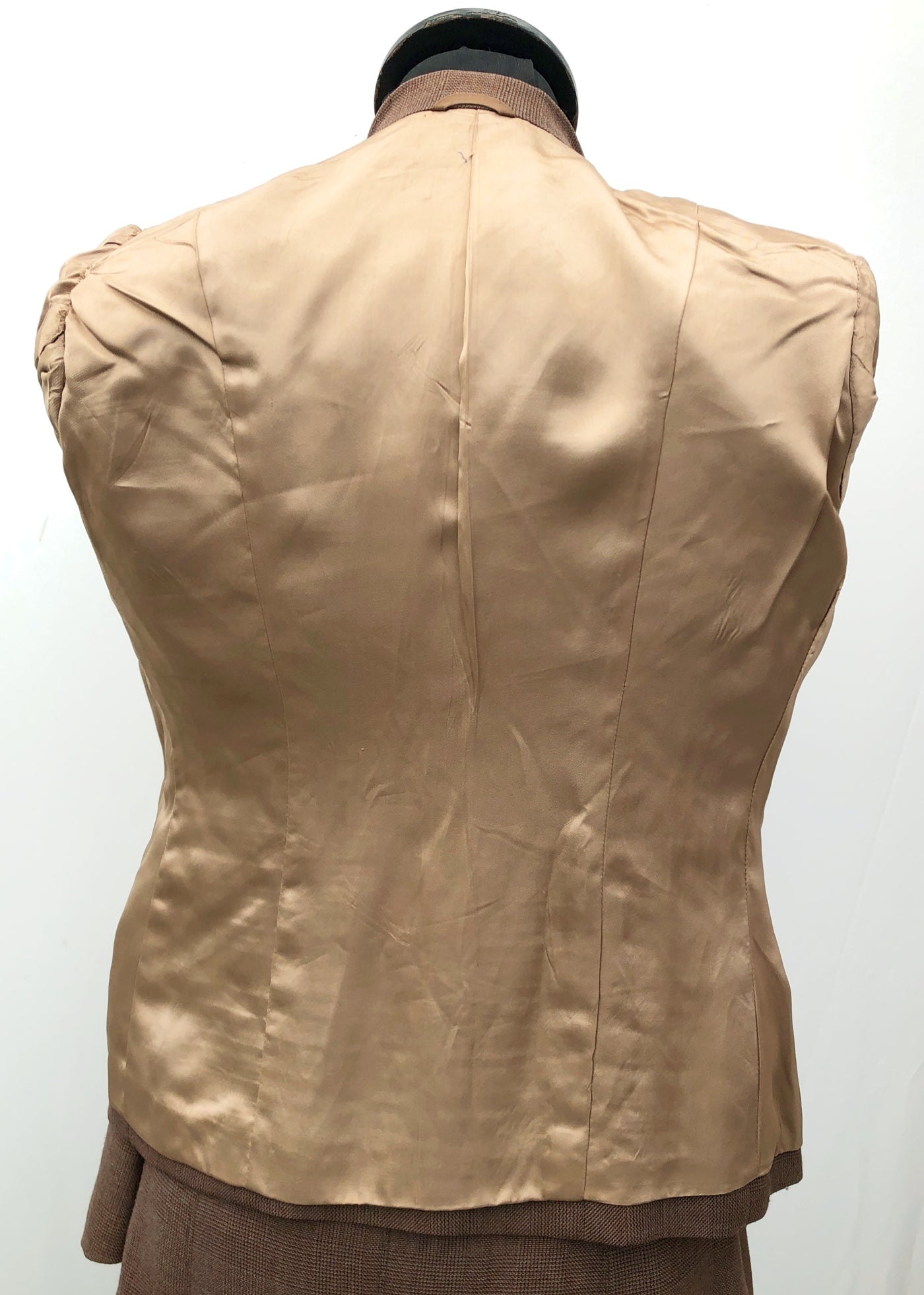Women's 50s Vintage Brown Check Tailored Skirt Suit • John Collier