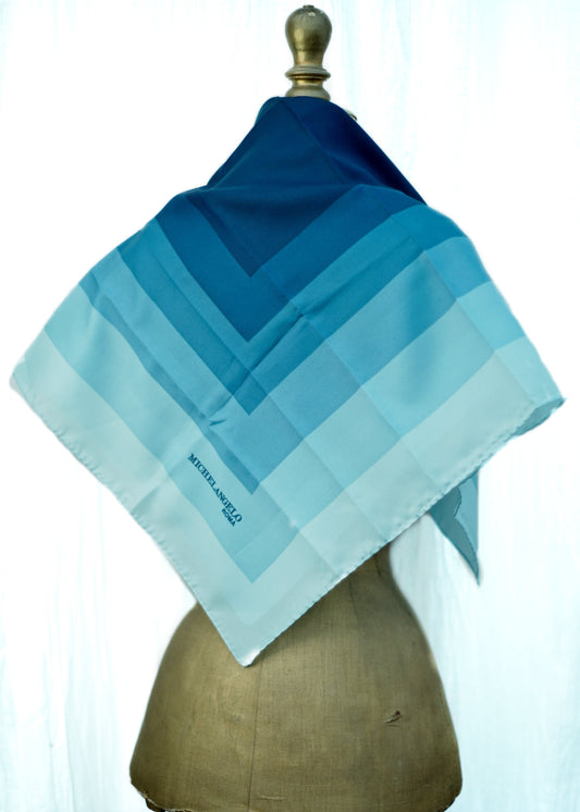 Vintage Graduating Blue Bands Scarf • Michealangelo