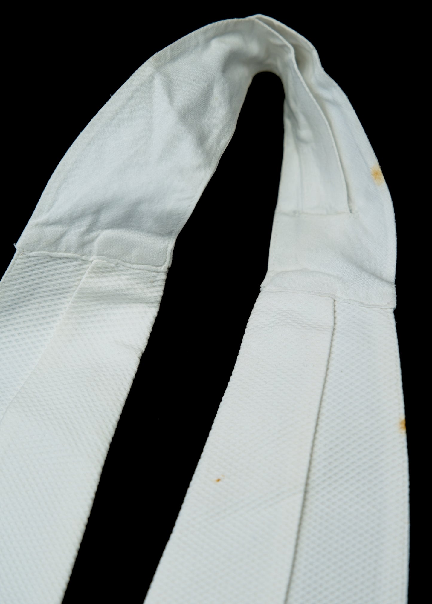 Vintage Welmar White Marcella Backless Waistcoat • 40" • Adjustable Collar