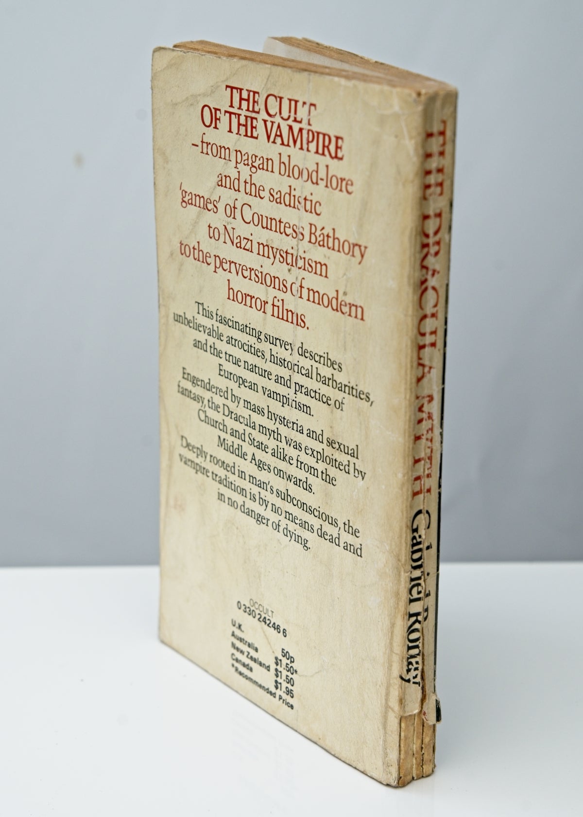 The Dracula Myth • The Cult of the Vampire • Gabriel Ronay • Paperback, 1975