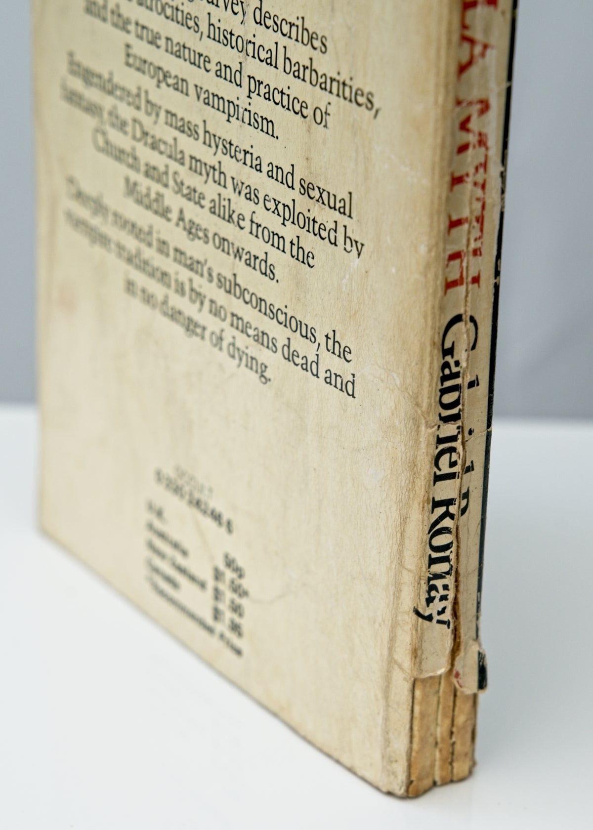 The Dracula Myth • The Cult of the Vampire • Gabriel Ronay • Paperback, 1975