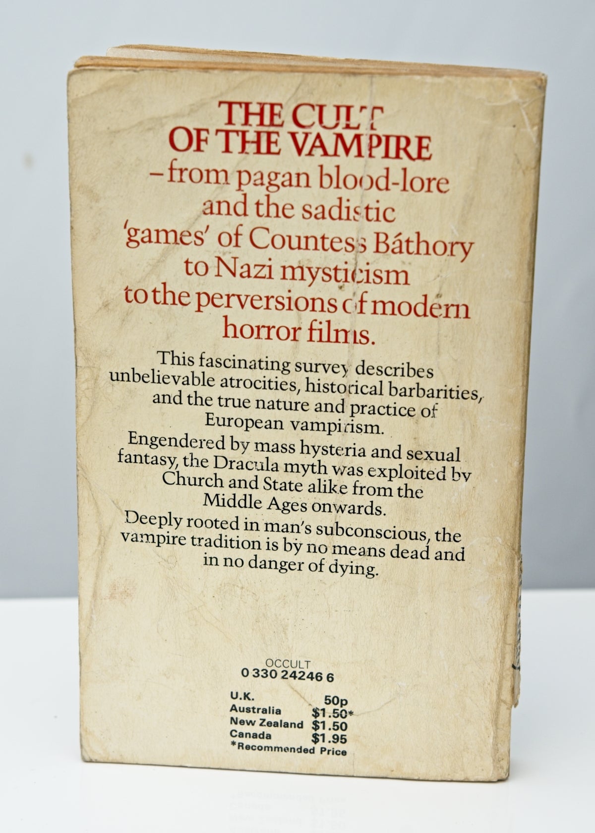 The Dracula Myth • The Cult of the Vampire • Gabriel Ronay • Paperback, 1975