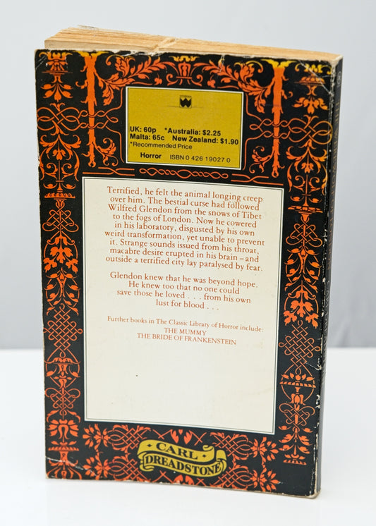 Werewolf of London by Carl Dreadstone • Paperback 1978