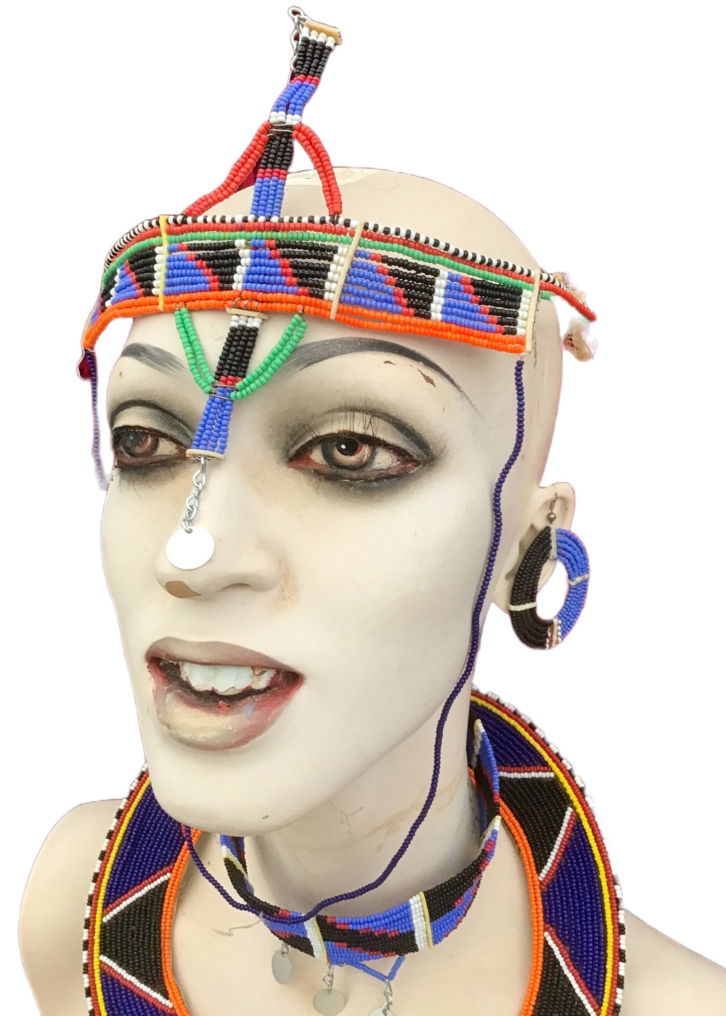 Vintage African Masai Beaded Tribal Jewellery Set