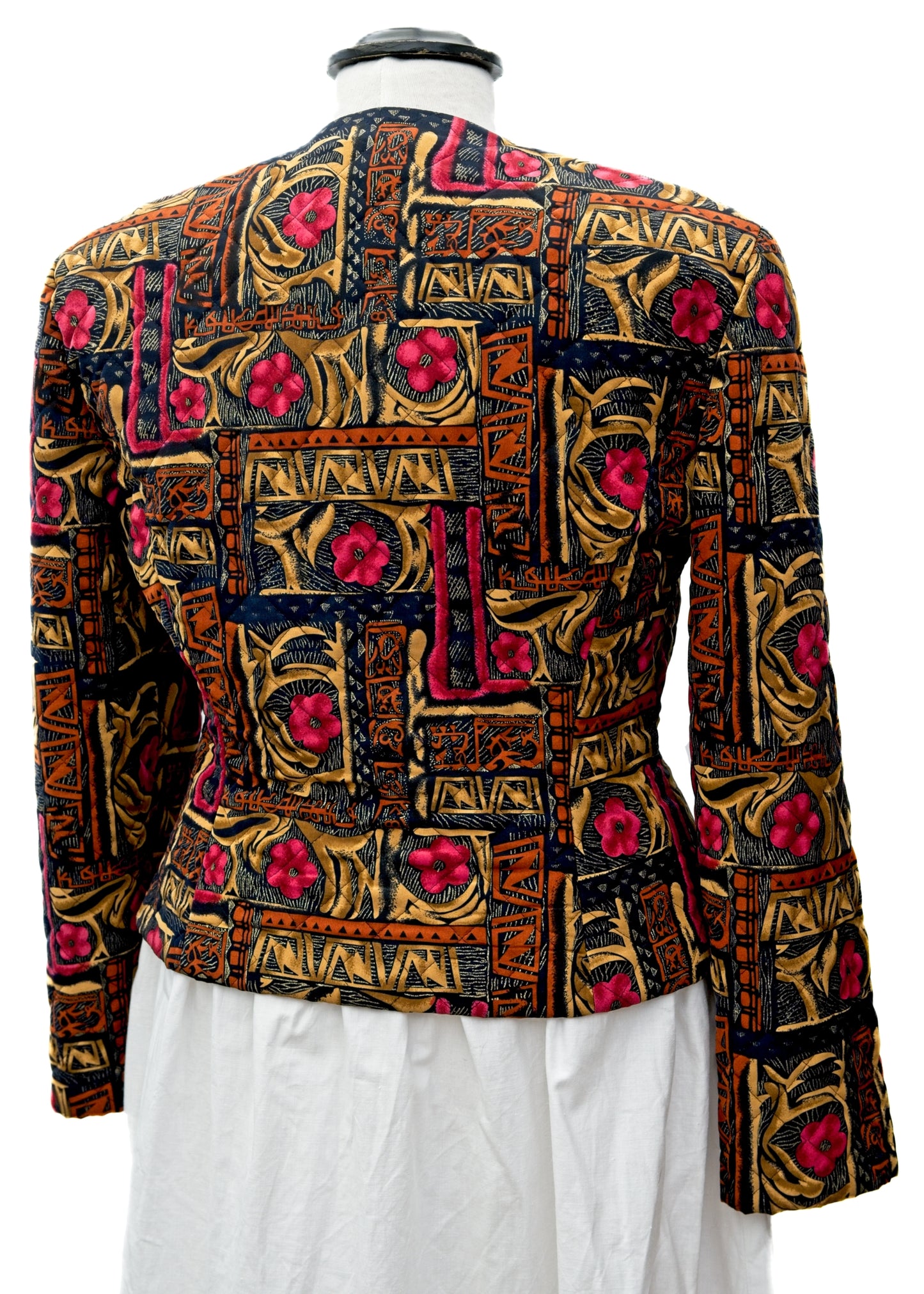 Vintage 80s Autumnal Cropped Quilted Jacket • Alexon