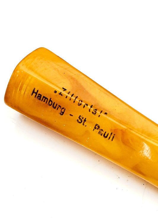 Vintage 30s Eggyolk Bakelite Cheroot Holder • Souvenir Zillertal, Hamburg–St. Pauli
