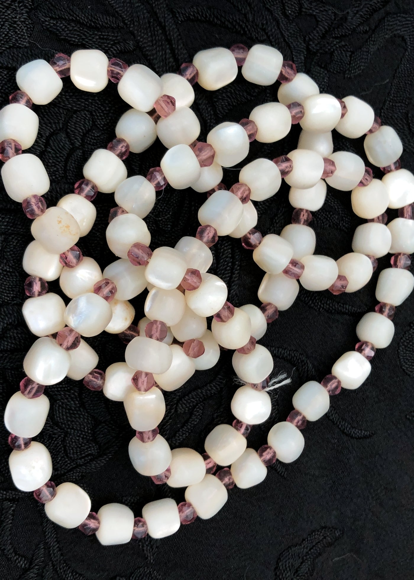 Vintage Balamuti Mother of Pearl Bead Necklace